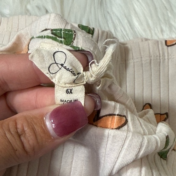 Jessica Simpson Youth Girl Size 6X Floral Ribbed Short Sleeve Shirt - Picture 12 of 14